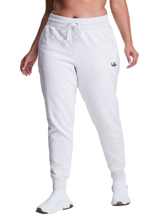 Champion Womens Joggers NZ - Plus Reverse Weave Ombre Chenille Logo Grey ( 0248-NWXKO )